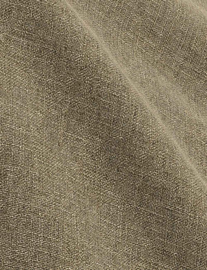 Close-up of the pebble linen fabric on the Clementine platform bed