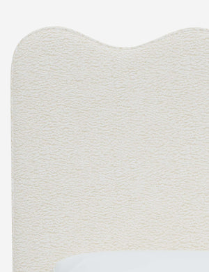 Close up of the fabric on the Clementine Cream Sherpa Headboard