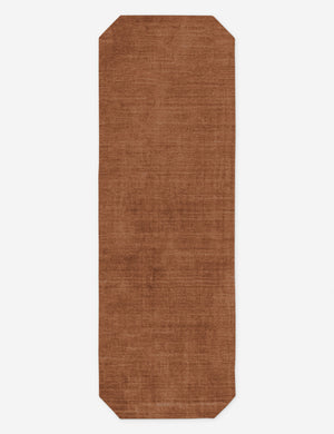Damara solid viscose runner rug in rose.