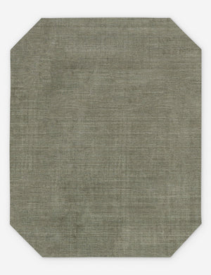 Damara solid viscose rug in sage.