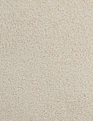 Boucle upholstery of the Fern swivel chair