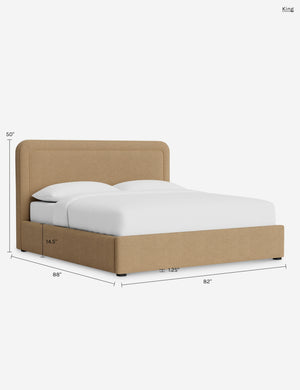 Scottie Storage Bed : Sky Blue Classic Velvet / Twin