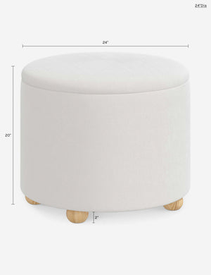 Kamila Storage Ottoman : Sage Linen / 24