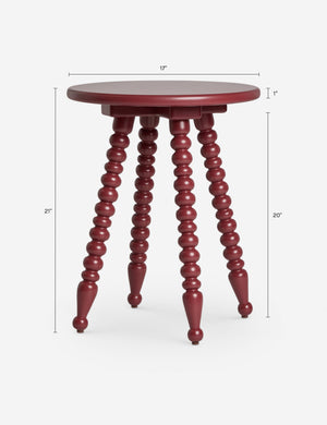 Lucca Round Side Table by Heidi Caillier : Red