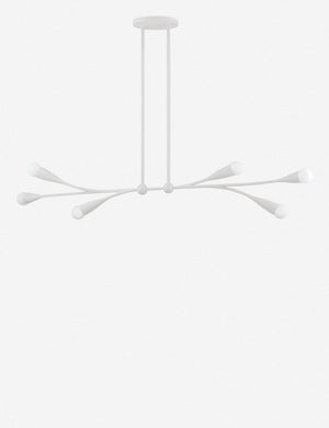 Elsa fifty inch white linear chandelier.