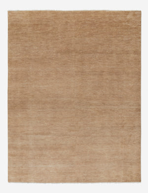 Heritage wheat 100% wool hand-knotted rug with fringe detailing