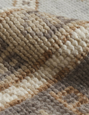 Detailed view of the pattern and woven texture on the Kate desert palette geometric floor rug
