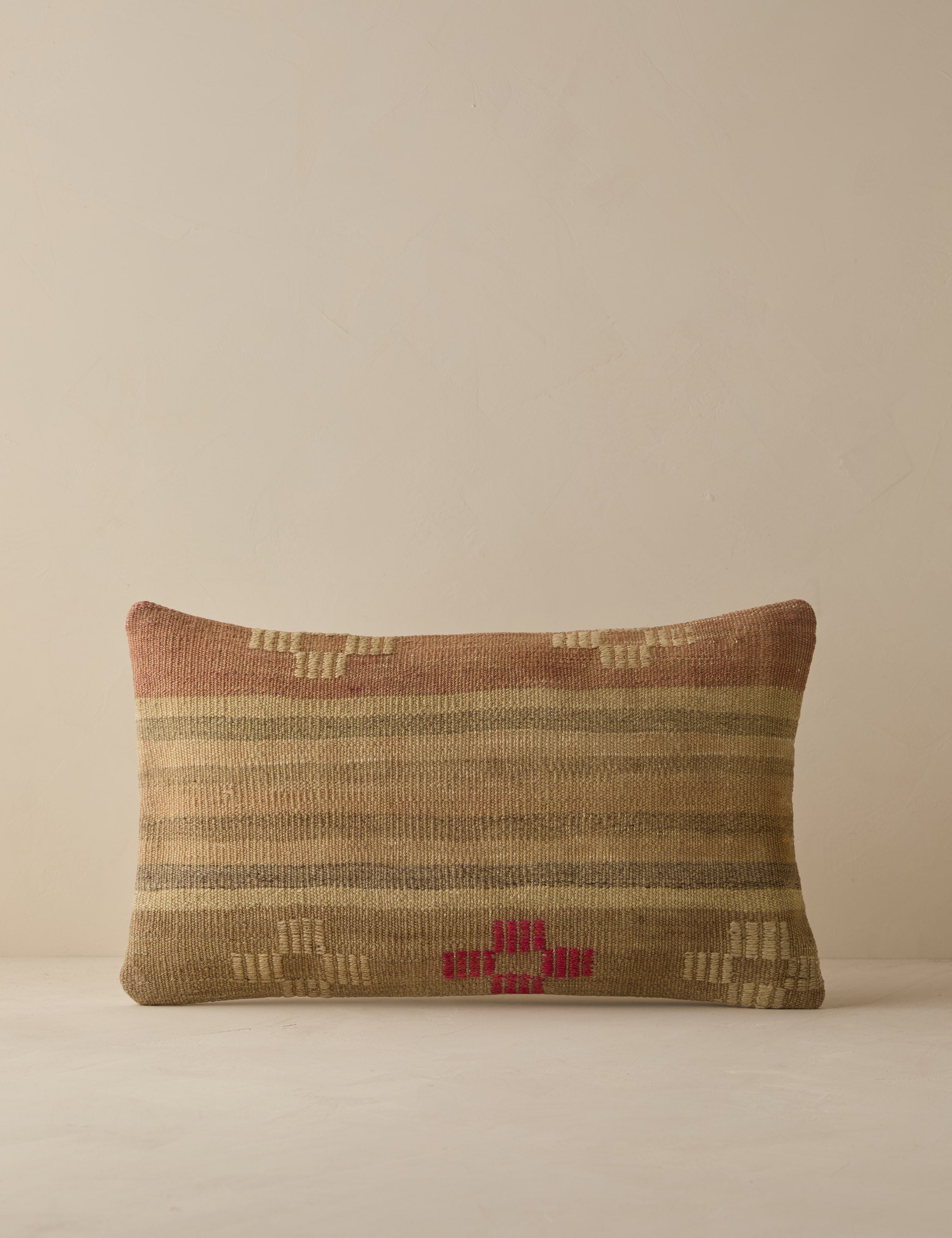 Vintage Lumbar Pillow No. 271, 12" x 20"