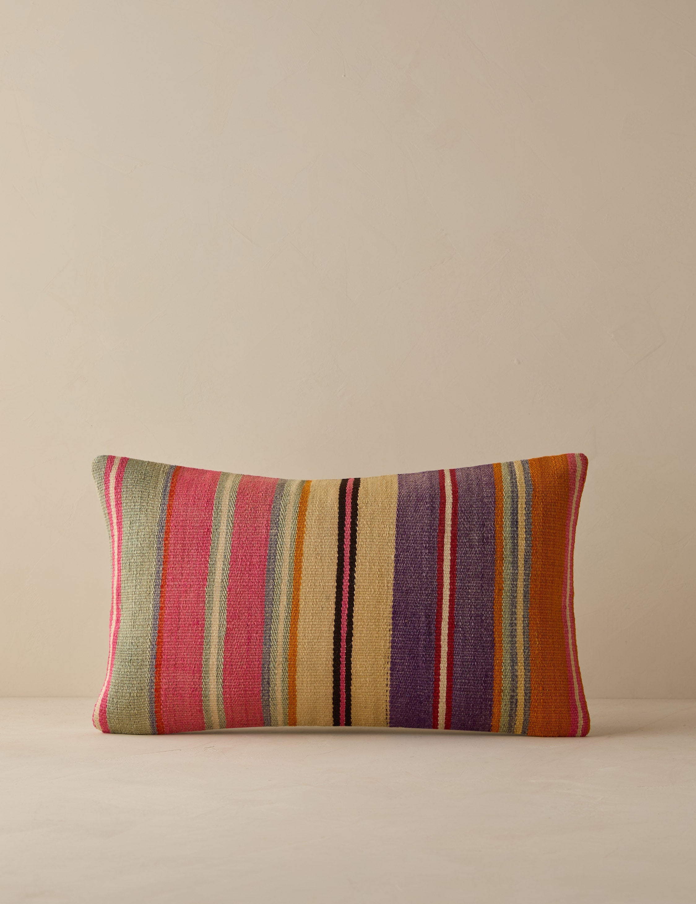 Vintage Lumbar Pillow No. 276, 12" x 20"