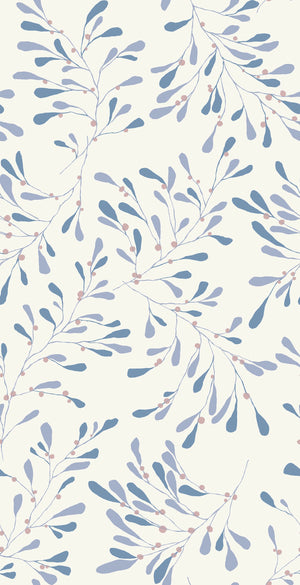 Branch Wallpaper by Susan Hable, blue Swatch