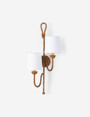 Coastal living bimini woven rattan double sconce by Regina Andrew