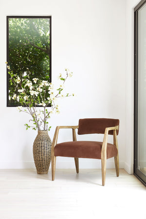 Larabee Accent Chair, Burnt Auburn