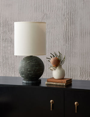 Bethea Sphere Table Lamp, Limestone
