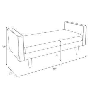 Raydon Velvet Daybed, Dove