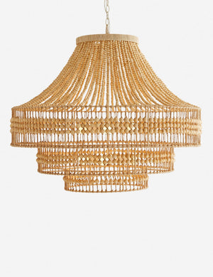 Tulane open-woven wooden chandelier by Arteriors