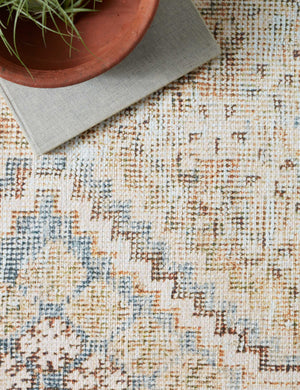 Aysun Rug, Beige and Blue