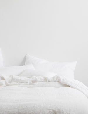 European Flax Linen white Duvet Set by Cultiver