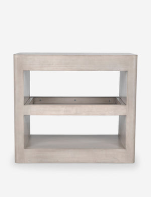 Arabel light wood open nightstand with two pull-out drawers