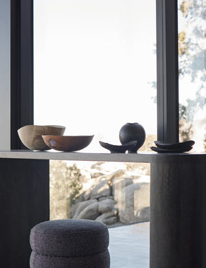 Charred Korean Mahogany Moon Jar, Small by Namu Home Goods
