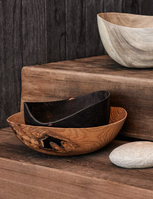 Korean White Oak Black Wave Bowl, Medium by Namu Home Goods