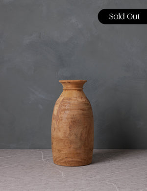 Vintage Teak Vase, Large by Olive Ateliers