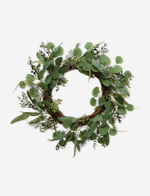 Faux Eucalyptus and Evergreens Wreath