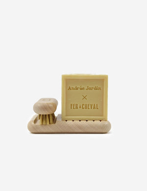 Beechwood Soap and Brush Set