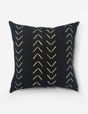 Zaina One-of-a-kind Black Mudcloth Pillow
