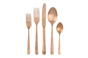 Matte Copper Flatware Set