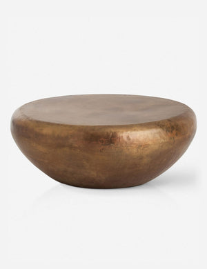 Arteriors bates round metallic coffee table