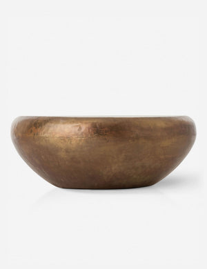 Arteriors bates round metallic coffee table