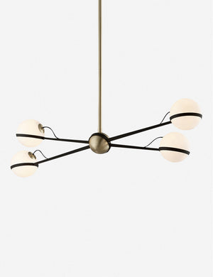 Adeline black and brass retro chandelier