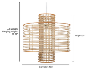 Aeledine Deco Pendant, Natural