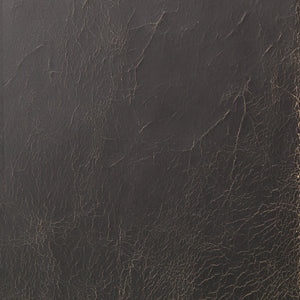 Afia Leather Sofa, Distressed Black