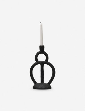Gisella Candle Holder, Matte Black