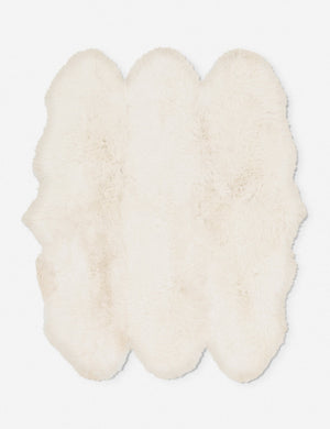 Alma Sheepskin Rug, Ivory 2' x 3'
