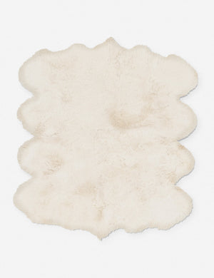Alma Sheepskin Rug, Ivory 2' x 3'