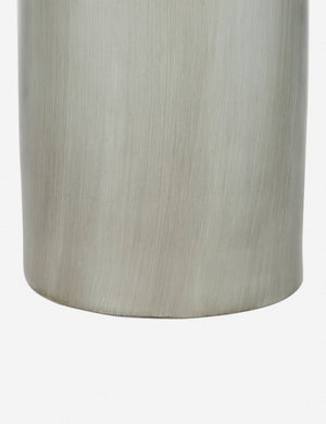 Close-up of the base on the Bhavanah Table Lamp with a gray spindle designed base