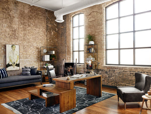 Camden Leather Office Chair, Ebony