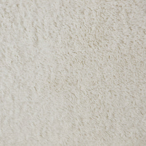 Close-up of the white plush fabric on the Amanda white plush upholstered accent chair