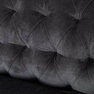 Cristine Sofa, Charcoal Velvet