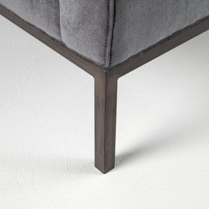 Cristine Sofa, Charcoal Velvet