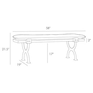 Barry Dixon for Arteriors Atlas Bench