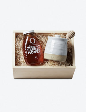 Beehive Honey + Honey Pot Set by Farmhouse Pottery