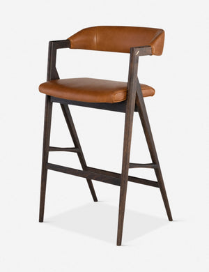 Sandia Leather Bar Stool, Natural