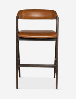 Sandia Leather Bar Stool, Natural