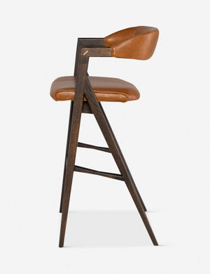 Sandia Leather Bar Stool, Natural