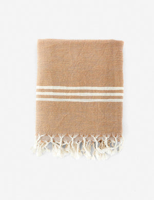 Sima light brown hand-loomed towel by House No. 23