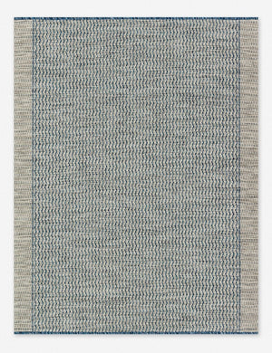 Sonya gray and blue geometric indoor and outdoor rug