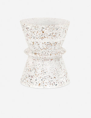 Kalani End Table, White Terrazzo